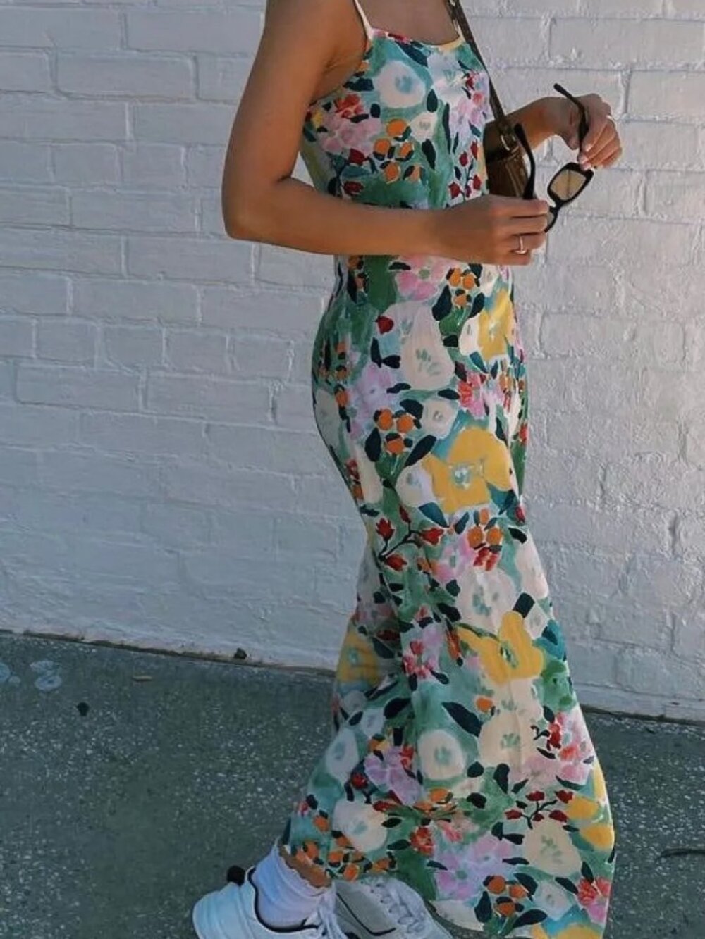 VRG GRL Flower Market Bias Cut Midi Dress - Floral - Size US 2 / AUS 6 (XS)